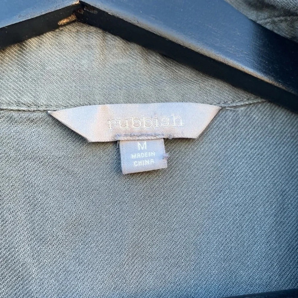 RUBBISH women's grey button up size medium - Picture 3 of 5
